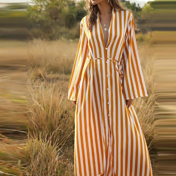 casual dresses 2021 fashion women dress v-neck spring summer large striped loose long shirt ropa mujer l42, Black;gray
casual dresses 2021 fashion women dress v-neck spring summer large striped loose long shirt ropa mujer l42, Black;gray