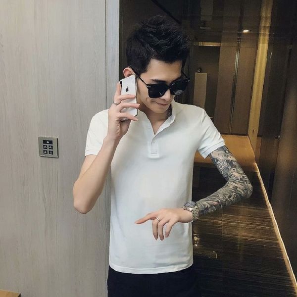men's short-sleeved polo shirt 2021 summer new casual lapel self-cultivation clothes youth all-match short-sleeved, White;black
men's short-sleeved polo shirt 2021 summer new casual lapel self-cultivation clothes youth all-match short-sleeved, White;black