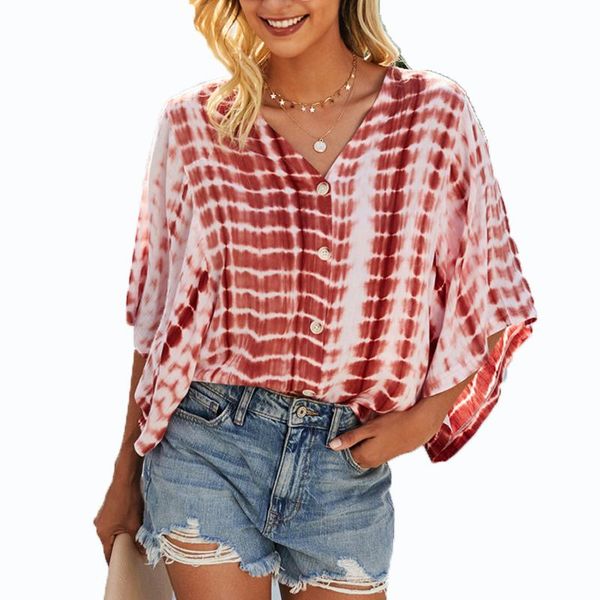 women's blouses & shirts bhflutter summer blouse for women 2021 fashion button down v neck batwing sleeve casual loose boho vetement f, White
women's blouses & shirts bhflutter summer blouse for women 2021 fashion button down v neck batwing sleeve casual loose boho vetement f, White