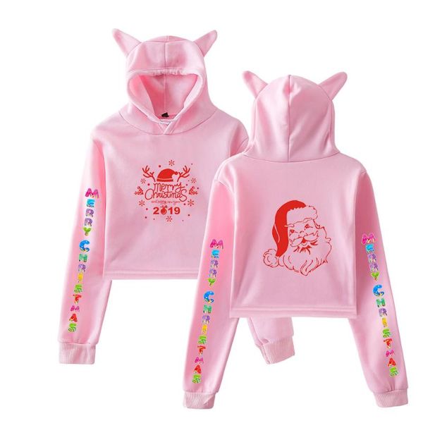 women's hoodies & sweatshirts christmas cat ear crop sweatshirt women pink hoodie merry autumn fashion short pullovers, Black
women's hoodies & sweatshirts christmas cat ear crop sweatshirt women pink hoodie merry autumn fashion short pullovers, Black