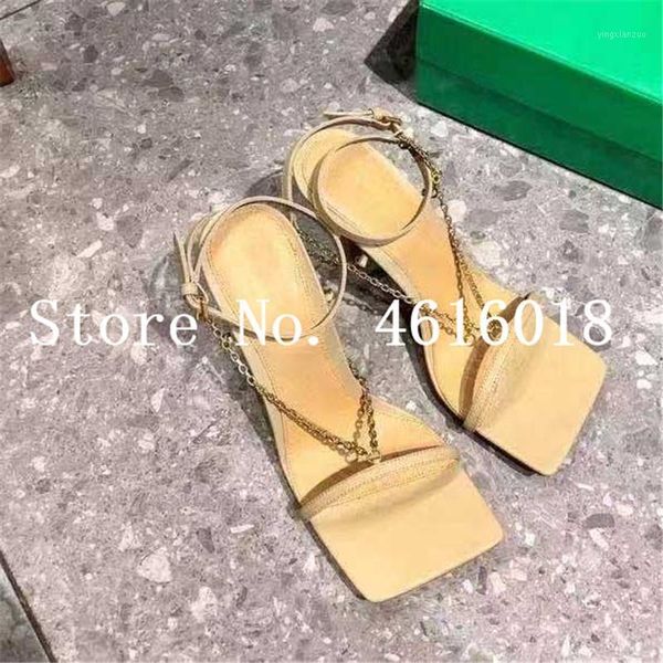 sandals 2021 women desginer woman genuine leather spring summer metal chains high heels lady girl brand design shoes1, Black
sandals 2021 women desginer woman genuine leather spring summer metal chains high heels lady girl brand design shoes1, Black