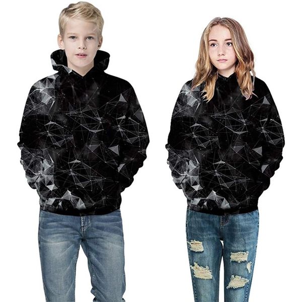 line handsome novelty hoodie boys and girls 3d printing pullover hooded sweater with pocket 100-160, Black
line handsome novelty hoodie boys and girls 3d printing pullover hooded sweater with pocket 100-160, Black
