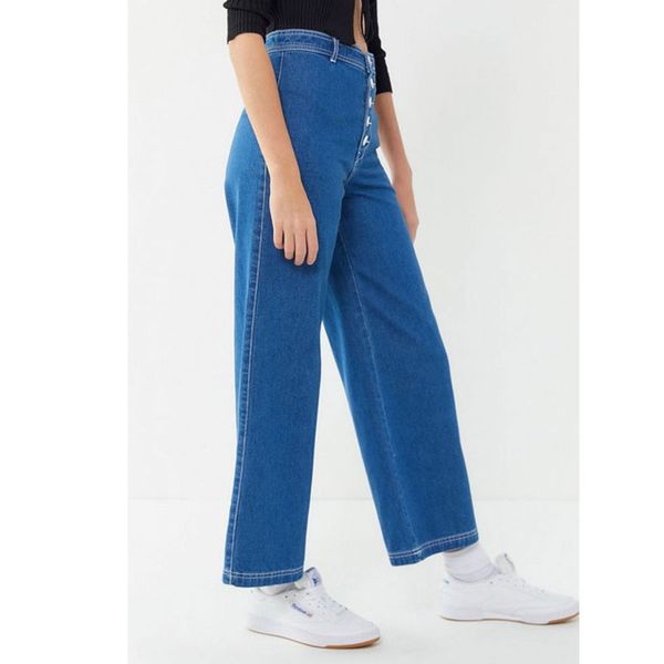 2021 tall-waisted brim straight-up of women loose-legged broad-legged brem washed retro-autumn long jean winter pants wusf, Blue
2021 tall-waisted brim straight-up of women loose-legged broad-legged brem washed retro-autumn long jean winter pants wusf, Blue