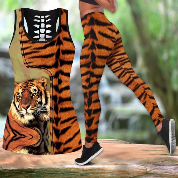 women's leggings 3d all over printed tiger hollow tank & set fitness female full length running pants, Black
women's leggings 3d all over printed tiger hollow tank & set fitness female full length running pants, Black