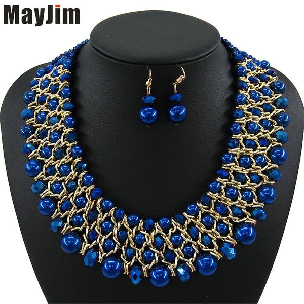 earrings & necklace mayjim statement 2021 fashion jewelry sets vintage weaving gold chain pearl women beads bijoux accessories, Silver
earrings & necklace mayjim statement 2021 fashion jewelry sets vintage weaving gold chain pearl women beads bijoux accessories, Silver