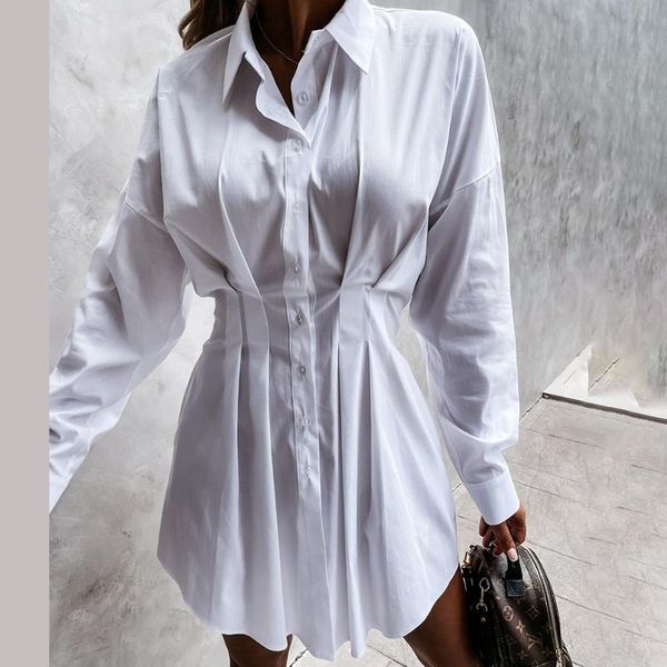 casual dresses 2021 fall fashion white office lady dress women's shirt style button long arm elegant thin mini clothes, Black;gray
casual dresses 2021 fall fashion white office lady dress women's shirt style button long arm elegant thin mini clothes, Black;gray