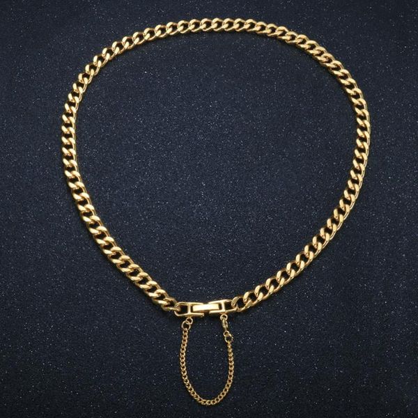 chokers stainless steel tassel buckle thick cuban chain necklace hip hop punk choker for women men couple jewelry gift, Golden;silver
chokers stainless steel tassel buckle thick cuban chain necklace hip hop punk choker for women men couple jewelry gift, Golden;silver