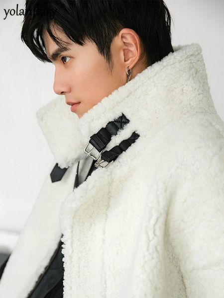 men's leather & faux real fur coat autumn winter natural sheep shearling jacket men luxury clothes 2021 genuine jackets 18154, Black
men's leather & faux real fur coat autumn winter natural sheep shearling jacket men luxury clothes 2021 genuine jackets 18154, Black