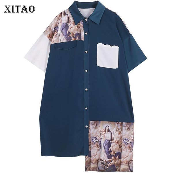 women's blouses & shirts xitao plus size hit color patchwork shirt women clothes 2021 summer match all casual turn down collar vintage, White
women's blouses & shirts xitao plus size hit color patchwork shirt women clothes 2021 summer match all casual turn down collar vintage, White