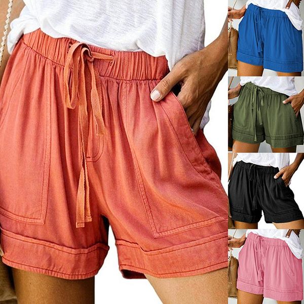 women summer drawstring splice shorts plus size casual elastic waist pocketed loose streetwear running sports shorts, White;black
women summer drawstring splice shorts plus size casual elastic waist pocketed loose streetwear running sports shorts, White;black