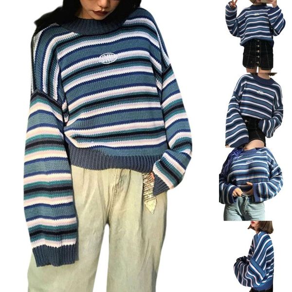 women's sweaters hirigin fashion female casual sweater striped round neck long sleeve knitwear loose warm pullover for autumn winter b, White;black
women's sweaters hirigin fashion female casual sweater striped round neck long sleeve knitwear loose warm pullover for autumn winter b, White;black