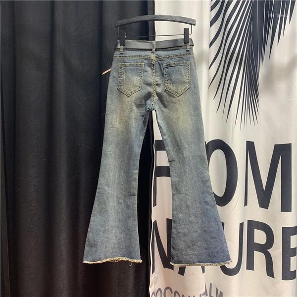 women's jeans european flare pants woman beaded vintage ripped 2021 spring high-waist worn loose jean ladies femme, Blue
women's jeans european flare pants woman beaded vintage ripped 2021 spring high-waist worn loose jean ladies femme, Blue