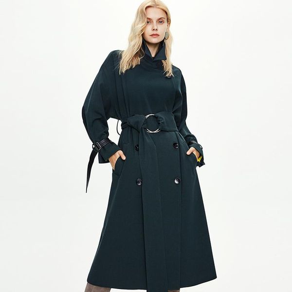 women's trench coats european style boutique women coat fashion belt double breasted lapel windproof long loose overcoat, Tan;black
women's trench coats european style boutique women coat fashion belt double breasted lapel windproof long loose overcoat, Tan;black