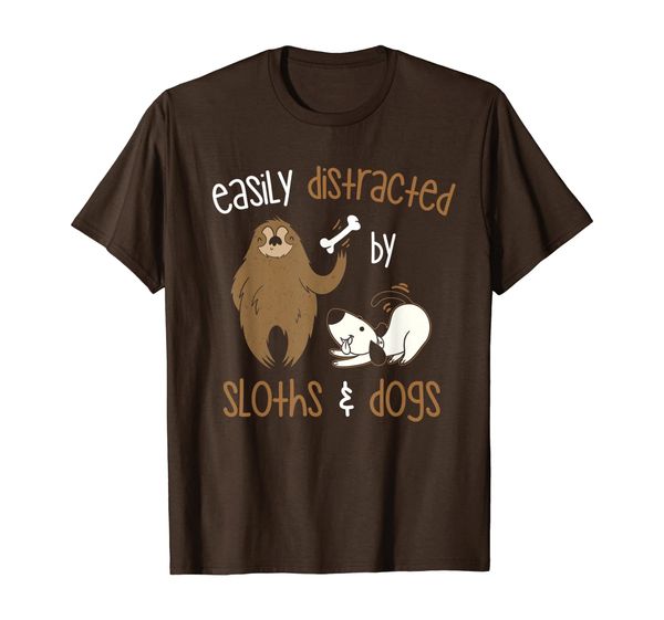 easily distracted by sloths and dogs tshirt sloth lover gift t-shirt, White;black
easily distracted by sloths and dogs tshirt sloth lover gift t-shirt, White;black