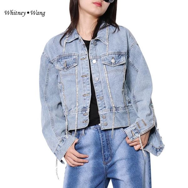 women's jackets whitney wang 2021 spring autumn fashion streetwear diamonds tassel high waist denim coat women stylish jean jacket, Black;brown
women's jackets whitney wang 2021 spring autumn fashion streetwear diamonds tassel high waist denim coat women stylish jean jacket, Black;brown