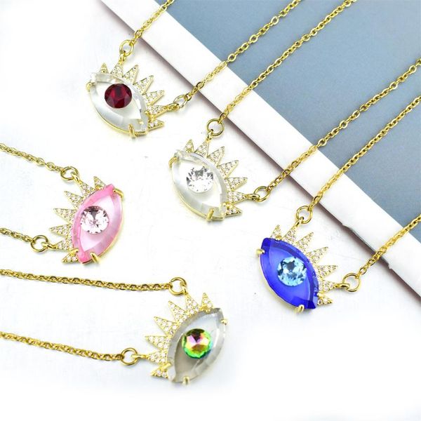chains women's evil eye necklace 2021 jewelry designer inspired rhinestone crystal clear glass batch, Silver
chains women's evil eye necklace 2021 jewelry designer inspired rhinestone crystal clear glass batch, Silver