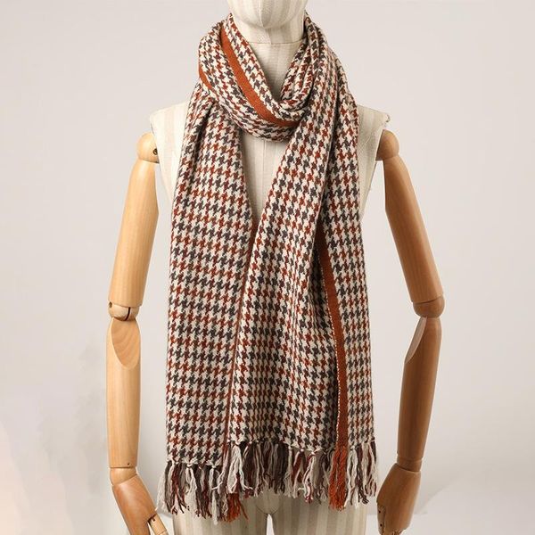 scarves real pure 100% cashmere scarf 2021 classic houndstooth plaid winter british style shawl thick warm, Blue;gray
scarves real pure 100% cashmere scarf 2021 classic houndstooth plaid winter british style shawl thick warm, Blue;gray