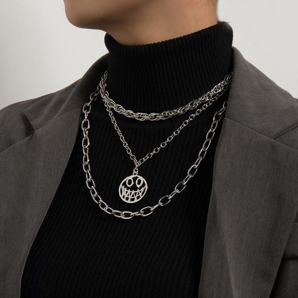 pendant necklaces halloween punk thick chain ghost face necklace women hiphop multilayer geometric sweater chains colar jewelry, Silver
pendant necklaces halloween punk thick chain ghost face necklace women hiphop multilayer geometric sweater chains colar jewelry, Silver