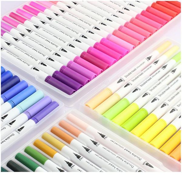 12/24/36/48/80/100pcs colors fineliner drawing painting watercolor art marker pens for calligraphy dual tip brush pe qyljfq
12/24/36/48/80/100pcs colors fineliner drawing painting watercolor art marker pens for calligraphy dual tip brush pe qyljfq