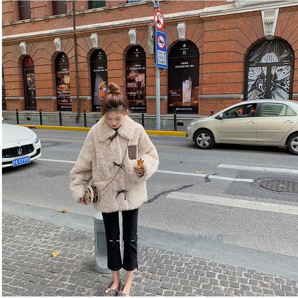 women's fur & faux 2021 women winter imitation plush coats female thick loose buttons outwear ladies short lamb furry jackets t753, Black
women's fur & faux 2021 women winter imitation plush coats female thick loose buttons outwear ladies short lamb furry jackets t753, Black