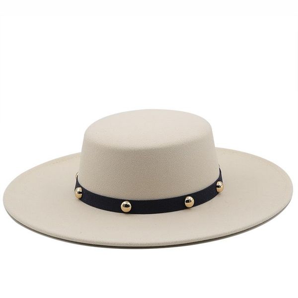 wide brim hats design flat wool felt fedora for women solid color fashion lager band party music wedding cap, Blue;gray
wide brim hats design flat wool felt fedora for women solid color fashion lager band party music wedding cap, Blue;gray