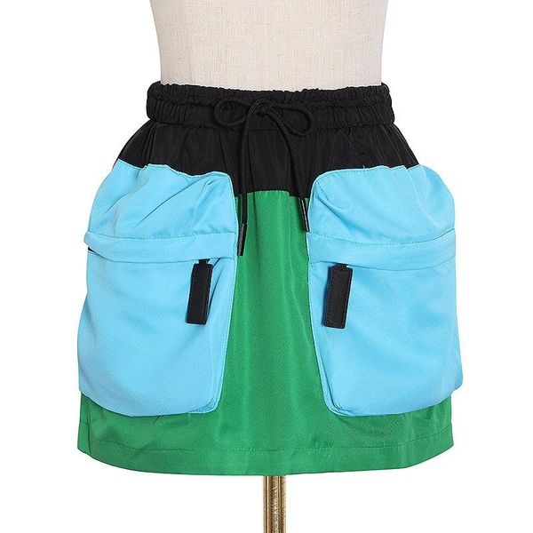 skirts europe tide brand women autumn fashion elastic waist green black partchwork double pocket casual mini skirt clothes 2021
skirts europe tide brand women autumn fashion elastic waist green black partchwork double pocket casual mini skirt clothes 2021