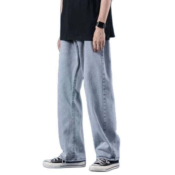 men's jeans fashion loose straight casual wide leg pants cowboy streetwear korean hiphop trousers spring summer denim trouser, Blue
men's jeans fashion loose straight casual wide leg pants cowboy streetwear korean hiphop trousers spring summer denim trouser, Blue