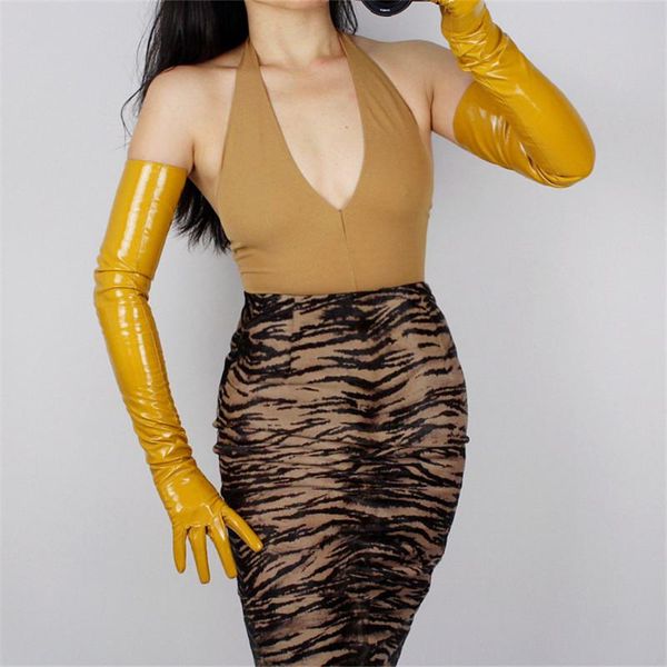 five fingers gloves 70cm extra long leather emulation pu slim hand warm female ginger yellow bright patent, Blue;gray
five fingers gloves 70cm extra long leather emulation pu slim hand warm female ginger yellow bright patent, Blue;gray