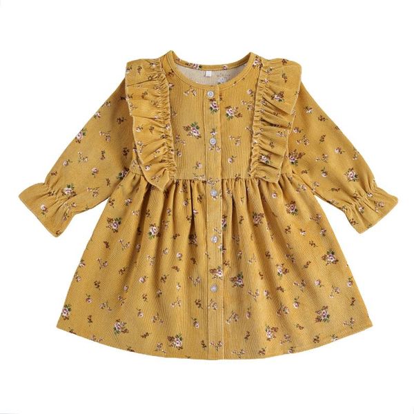 infant kids girl dress round neck long sleeve floral ruffle button dress holiday birthday party dancing vacation spring autumn, Red;yellow
infant kids girl dress round neck long sleeve floral ruffle button dress holiday birthday party dancing vacation spring autumn, Red;yellow