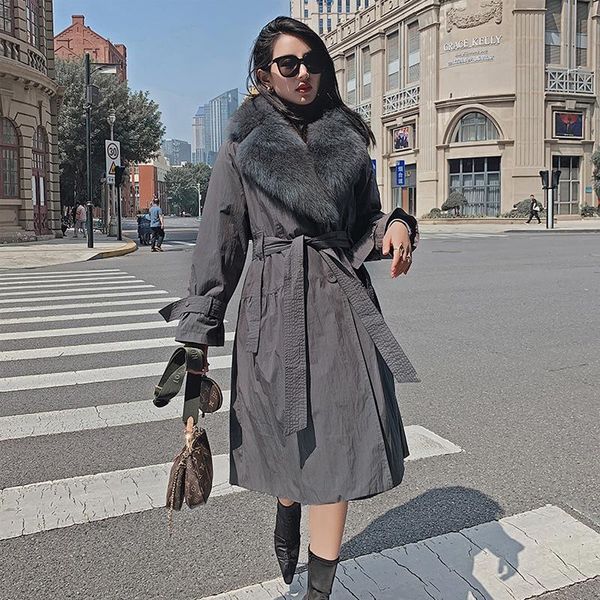 women's fur & faux real parka women winter coat with collar long jacket luxury natural lined trench 2021, Black
women's fur & faux real parka women winter coat with collar long jacket luxury natural lined trench 2021, Black