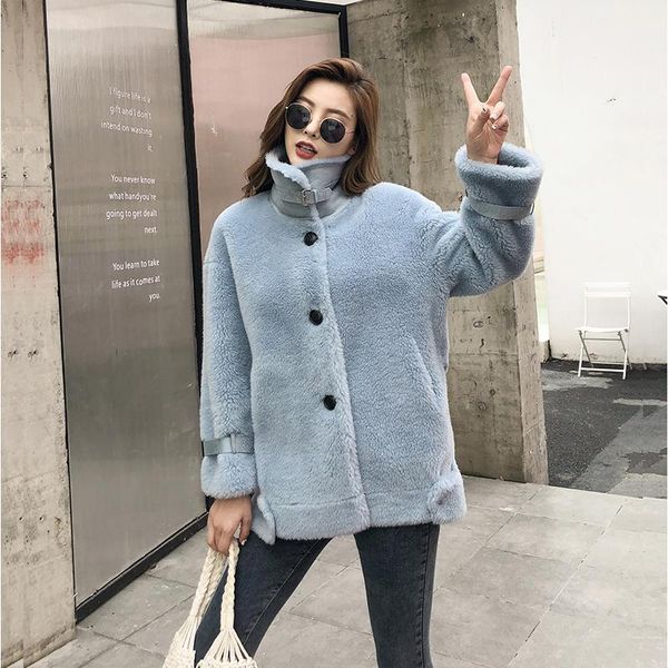 women's fur & faux 2021 granular wool sheep shearing coat women real jacket not fall plus size f1103, Black
women's fur & faux 2021 granular wool sheep shearing coat women real jacket not fall plus size f1103, Black
