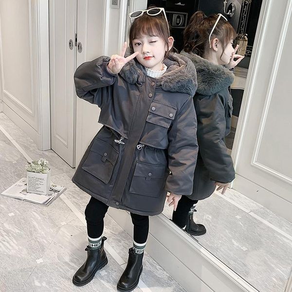 down coat autumn winter girl plus velvet long hooded teen kids simple elegant thick warm windbreaker children casual jacket outerwear, Blue;gray
down coat autumn winter girl plus velvet long hooded teen kids simple elegant thick warm windbreaker children casual jacket outerwear, Blue;gray