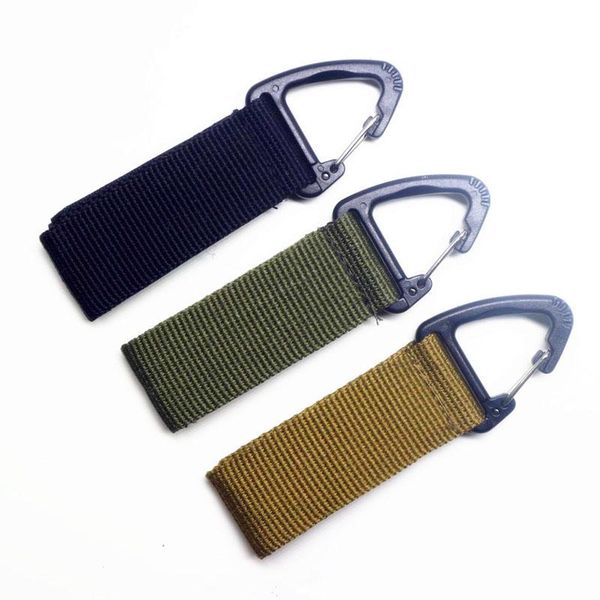 keychains outdoor tactical nylon knapsack buckle single-point triangle multi-functional climbing d-ring key holder man, Silver
keychains outdoor tactical nylon knapsack buckle single-point triangle multi-functional climbing d-ring key holder man, Silver