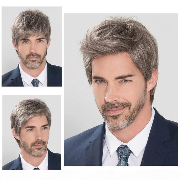 short straight wig heat resistant fiber synthetic wig for men middle-aged and old men's wig realistic natural toupee wigs, Black
short straight wig heat resistant fiber synthetic wig for men middle-aged and old men's wig realistic natural toupee wigs, Black