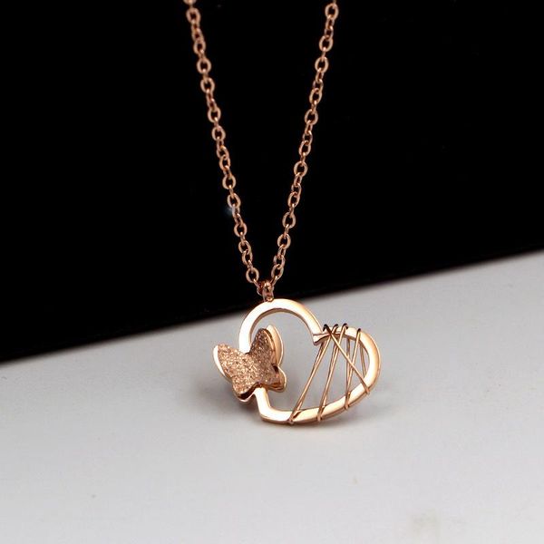 pendant necklaces romantic fashion temperament frosted butterfly sandwich ladies necklace wild peach heart clavicle jewelry, Silver
pendant necklaces romantic fashion temperament frosted butterfly sandwich ladies necklace wild peach heart clavicle jewelry, Silver