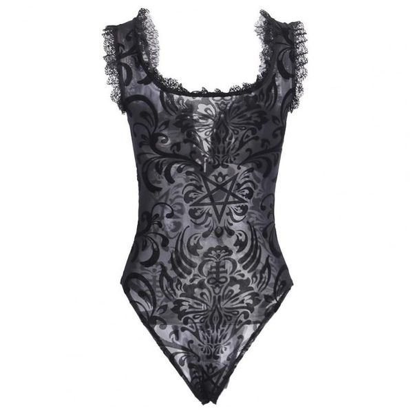 women lace bodycon bodysuit mesh hollow out patchwork sleeveless sleepwear women bodysuit lingerie-sleepwear mesh lace, Black;white
women lace bodycon bodysuit mesh hollow out patchwork sleeveless sleepwear women bodysuit lingerie-sleepwear mesh lace, Black;white
