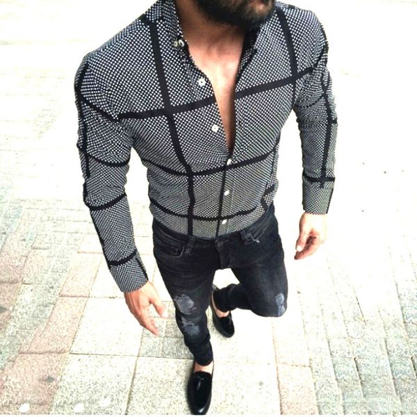 2021 for men's slim black grid autumn new long sleeve casual striped turndown collar shirts man chaqueta cuadros x3iq, White;black
2021 for men's slim black grid autumn new long sleeve casual striped turndown collar shirts man chaqueta cuadros x3iq, White;black
