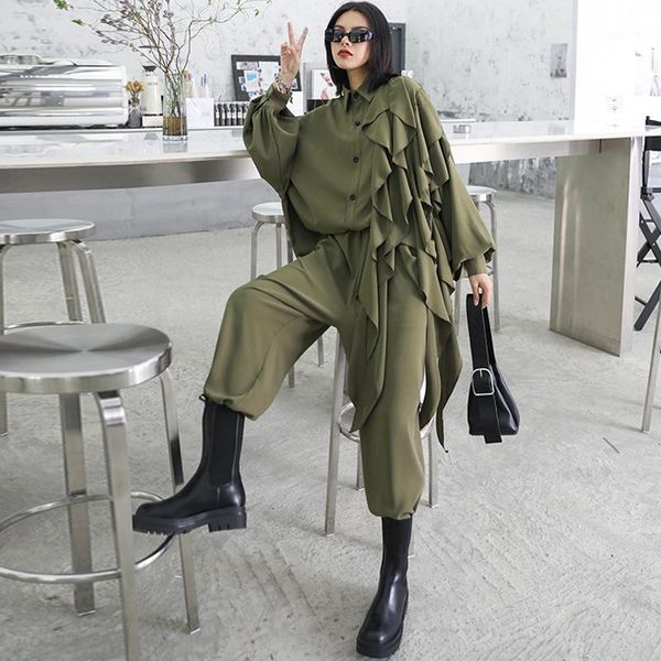 Two Piece Set Ruffle Shirt Elegant Women Wide Leg Pants Retro Outfits Loungewear Suit Office Lady 2 Pcs Blouse Stylish Oversize Women's, White
Two Piece Set Ruffle Shirt Elegant Women Wide Leg Pants Retro Outfits Loungewear Suit Office Lady 2 Pcs Blouse Stylish Oversize Women's, White