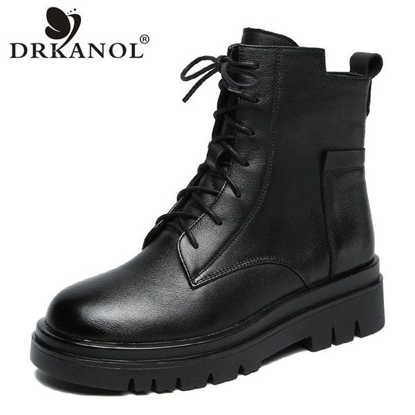 boots drkanol classic black women 100% genuine leather wedges platform ankle winter warm motorcycle h2005
boots drkanol classic black women 100% genuine leather wedges platform ankle winter warm motorcycle h2005