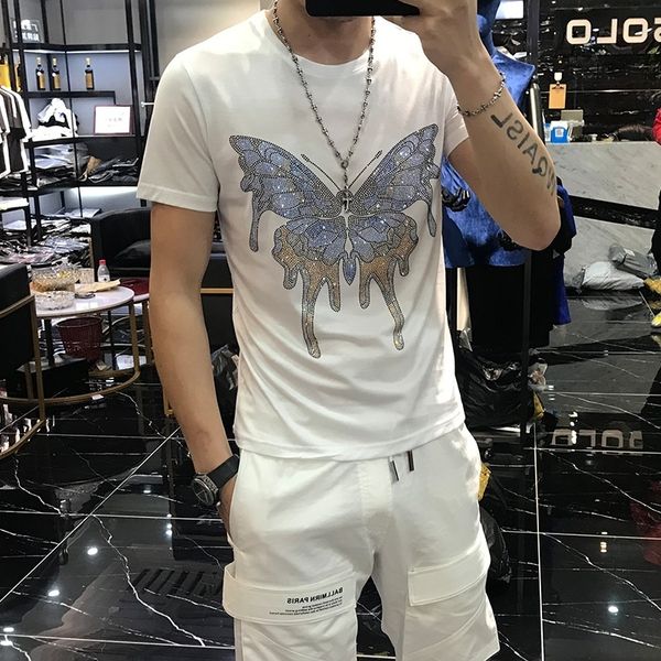 men's t-shirts summer style around the modal neck cotton butterfly puncture short sleeve men's casual quality shirt ilej, White;black
men's t-shirts summer style around the modal neck cotton butterfly puncture short sleeve men's casual quality shirt ilej, White;black