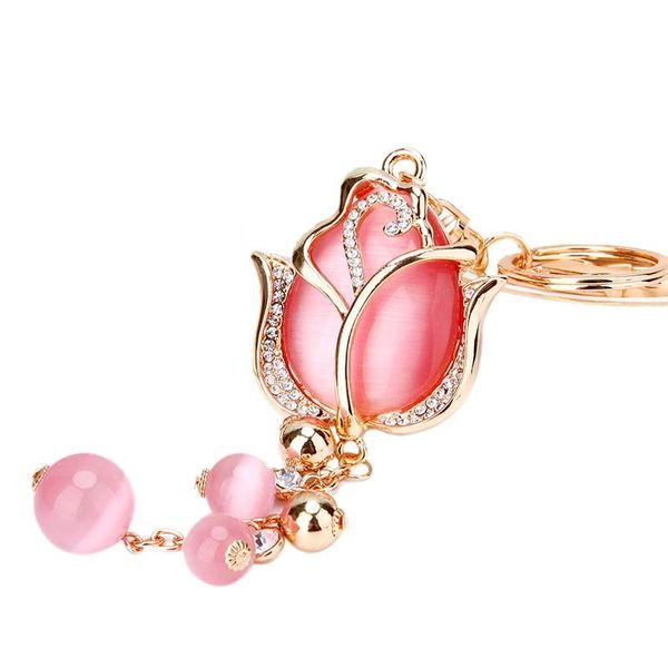 keychains 2021 exquisitely tulip crystal keychain fashion charm flower key chain female bag pendant car ring tassels keyrings, Silver
keychains 2021 exquisitely tulip crystal keychain fashion charm flower key chain female bag pendant car ring tassels keyrings, Silver