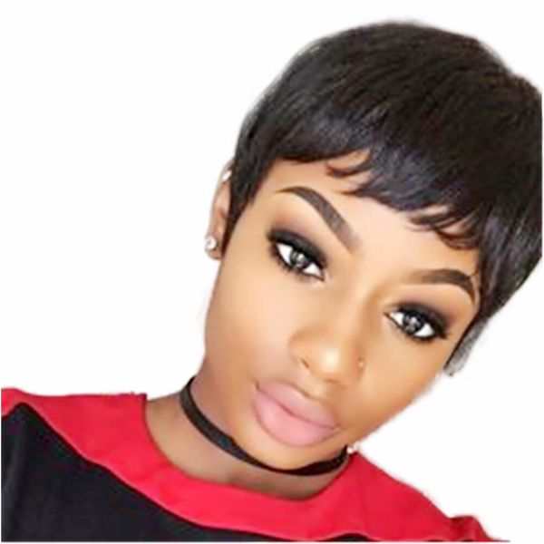 short human hairwigs for black women full machine made pixie cut wigs side bangs humanhair none laceshort wig, Black;brown
short human hairwigs for black women full machine made pixie cut wigs side bangs humanhair none laceshort wig, Black;brown