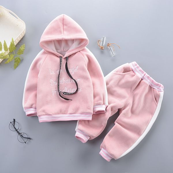 autumn winter children clothes set 2020 new girls kids cotton thick velvet hoodies+pants 2pcs suit for boys warm clothes c0223, Red;yellow 
autumn winter children clothes set 2020 new girls kids cotton thick velvet hoodies+pants 2pcs suit for boys warm clothes c0223, Red;yellow