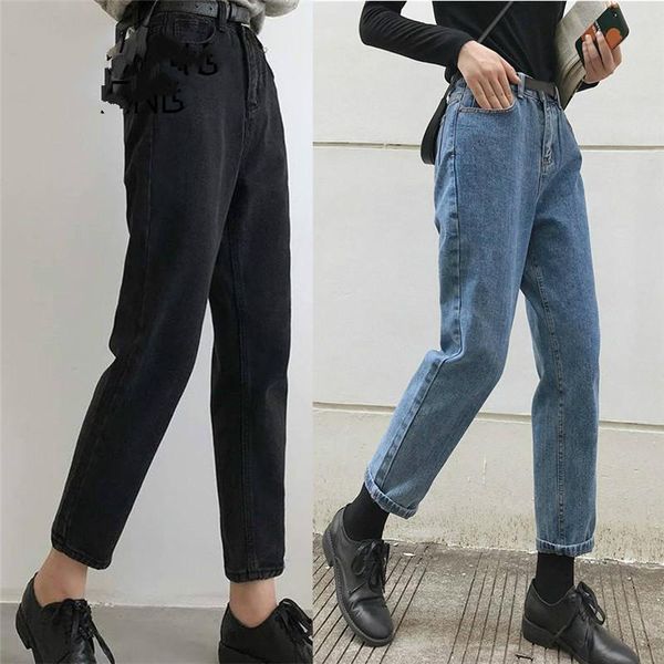 womens jeans pant black korean crop jeans girls students vintage solid long pants fit female high waist denim pants women, Blue
womens jeans pant black korean crop jeans girls students vintage solid long pants fit female high waist denim pants women, Blue