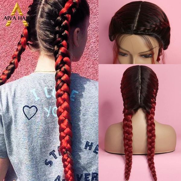 synthetic wigs aiva braided wig for black women ombre honey blonde box braid heat resistant with baby hair
synthetic wigs aiva braided wig for black women ombre honey blonde box braid heat resistant with baby hair