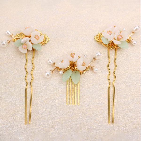 earrings & necklace chinese style jewelry set ancient vintage hair comb forks green accessories hanfu jewelries wedding 2021 arrival, Silver
earrings & necklace chinese style jewelry set ancient vintage hair comb forks green accessories hanfu jewelries wedding 2021 arrival, Silver