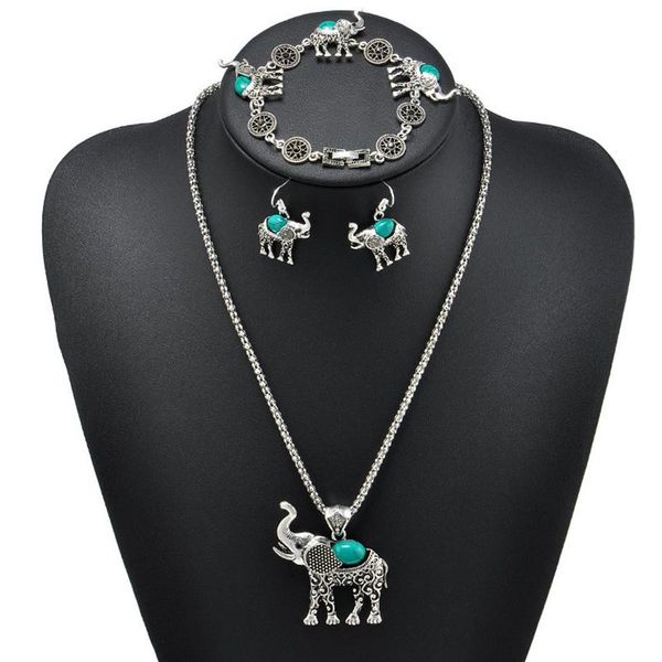 earrings & necklace vintage elephant shape carved three - piece suit jewelry bohemian women necklace/earrings/bracelet sets, Silver
earrings & necklace vintage elephant shape carved three - piece suit jewelry bohemian women necklace/earrings/bracelet sets, Silver