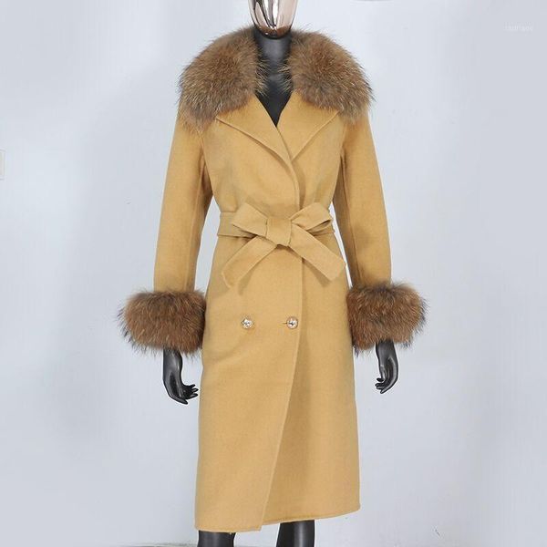 women's wool & blends bluenessfair 2021 cashmere real fur coat double breasted winter jacket women natural collar outerwear, Black
women's wool & blends bluenessfair 2021 cashmere real fur coat double breasted winter jacket women natural collar outerwear, Black