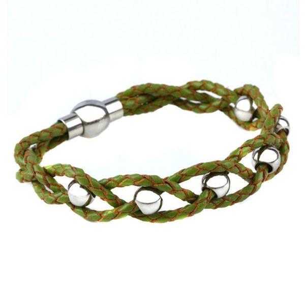 link, chain colourful pu leather knit charm bracelet stainless steel beads accessories fashion jewerly for hip-hop men, Black
link, chain colourful pu leather knit charm bracelet stainless steel beads accessories fashion jewerly for hip-hop men, Black