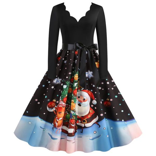 casual dresses cartoon print christmas women vintage long sleeve 1950s 60s housewife evening party prom black dress, Black;gray
casual dresses cartoon print christmas women vintage long sleeve 1950s 60s housewife evening party prom black dress, Black;gray